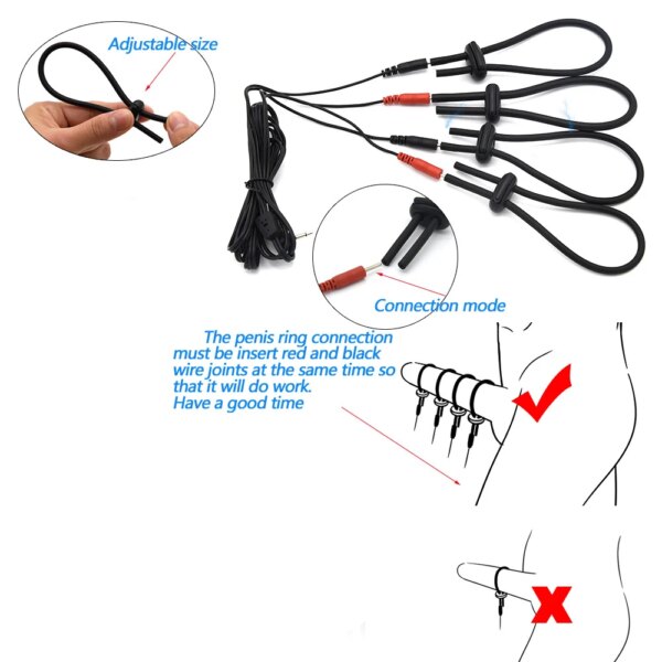 Electrostimulator for Men,Electric Shock Sex Anal Butt Plug Stimulation,Electro BDSM Cock Penis Ring,e stim Estim Electrosex toy