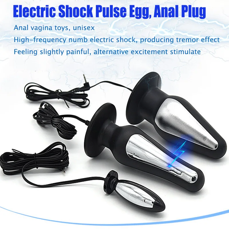 Electrostimulator for Men,Electric Shock Sex Anal Butt Plug Stimulation,Electro BDSM Cock Penis Ring,e stim Estim Electrosex toy