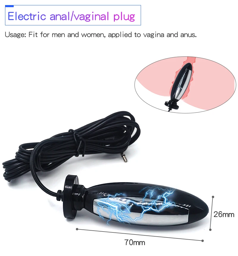 Electrostimulator for Men,Electric Shock Sex Anal Butt Plug Stimulation,Electro BDSM Cock Penis Ring,e stim Estim Electrosex toy