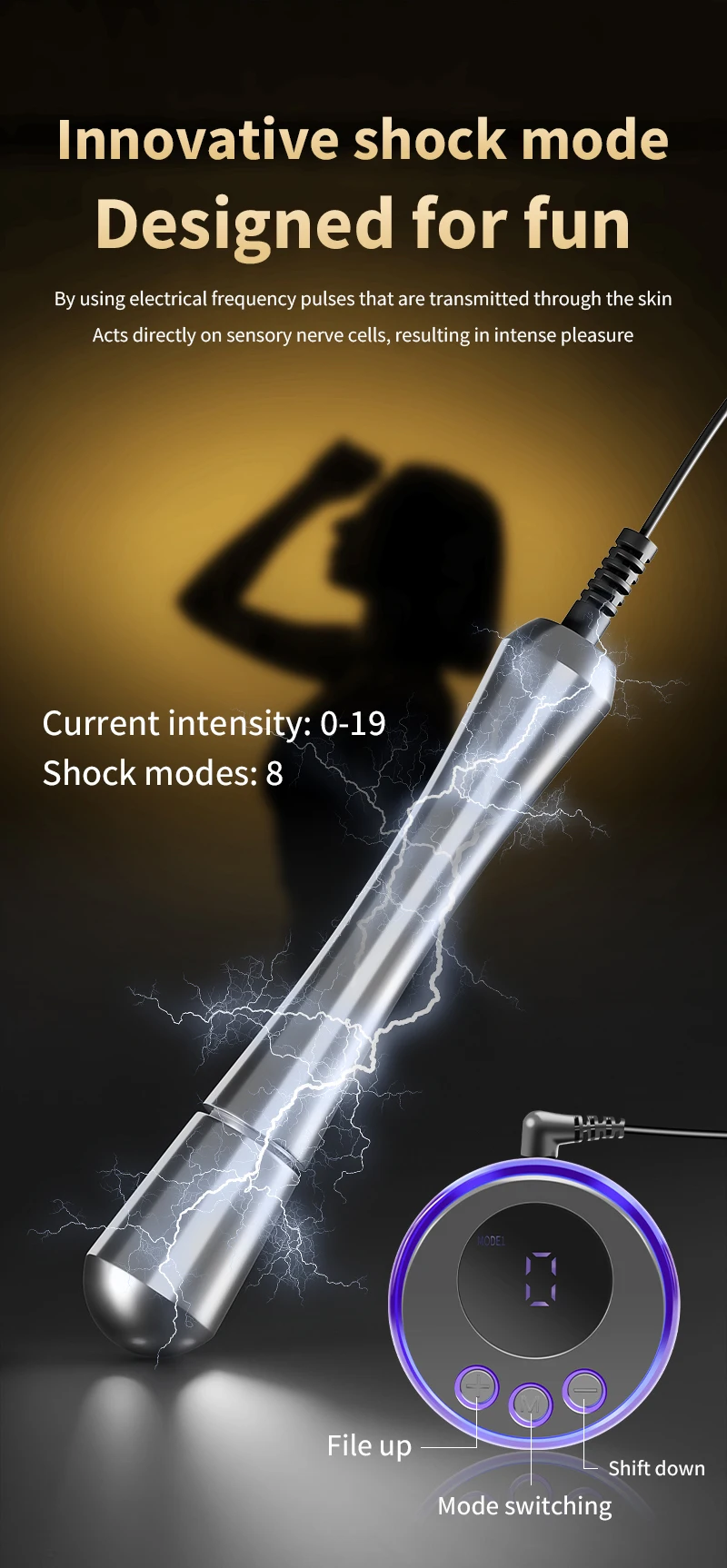 Electric Shock Butt​ Plug,Bdsm Electro Anal Sex Toy,Electrostimulation Electrosex Prostate Massager,E stim Estim Metal Anal Plug