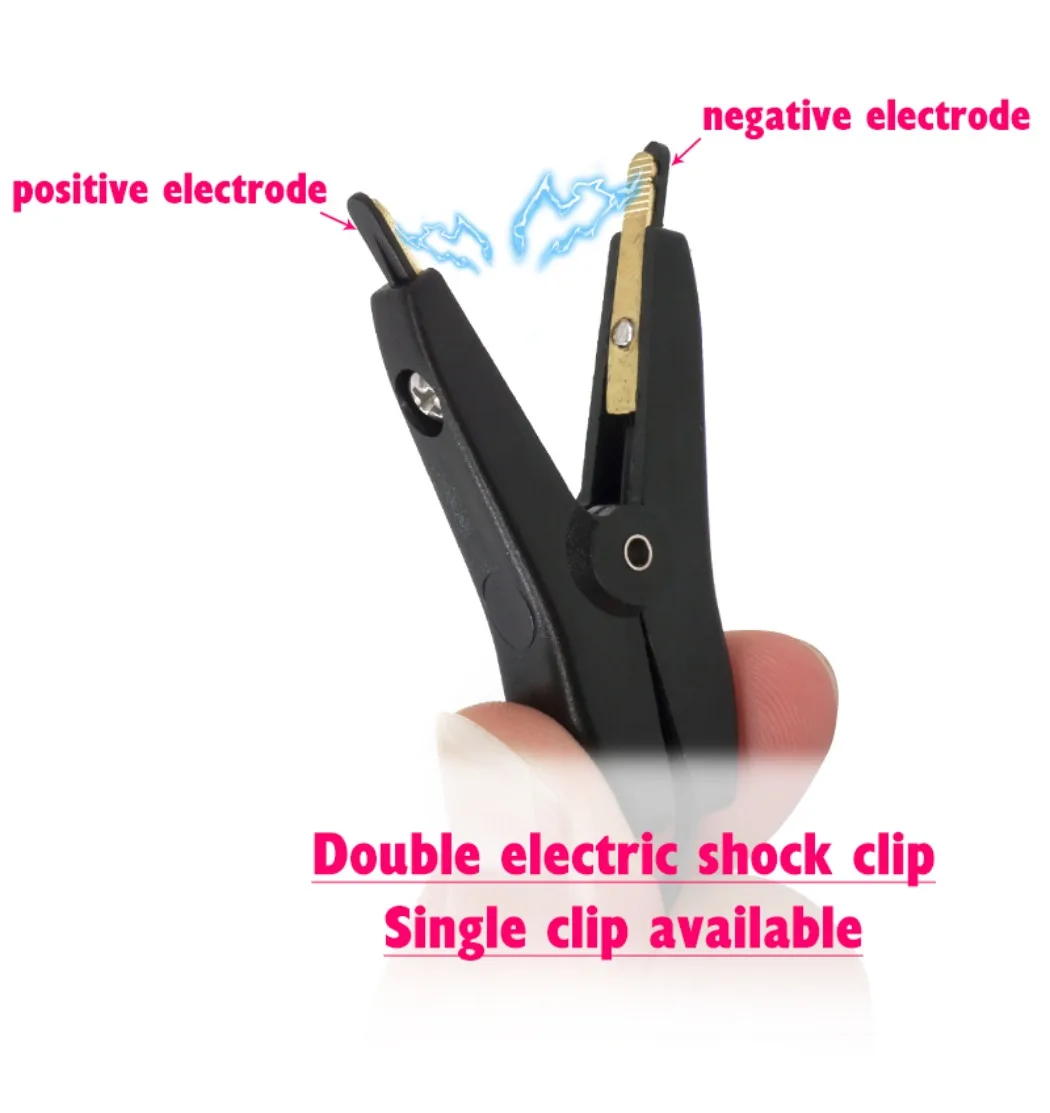 Adults Electric Shock Nipple Clamps Electrical Stimulator Electro Labia Clip Clitoris Massager E-stim Slave Sex Toys for Women