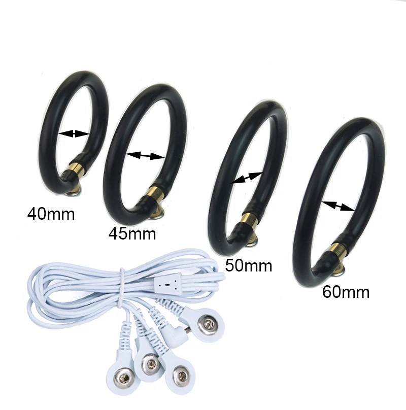 Electro Stimulation Therapy Massager Cock Ring Penis Sleeve,E-stim Urethral Chastity Catheter Sound Dilator,BDSM Sex Toys