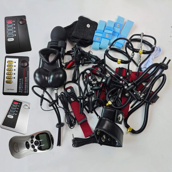 Various Electro Shock Penis Ring,Men Electric Stimulate Urethra Prostate Massage,E-stim Chastity Cage,Cock Extender,Bdsm Sex Toy