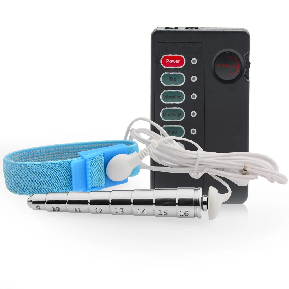 BDSM Electro Sex for Men,Masturbation Electric Shock,Electrosex Penis Ring,Electrostimulation Urethral Toys,E stim Urethra Plugs