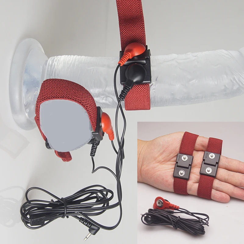 Electric Sex for Men Penis Cock Ring,E stim E-stim Estim Cockring,BDSM Electro Shock Glans Trainer,Electrosex Electrostimulation