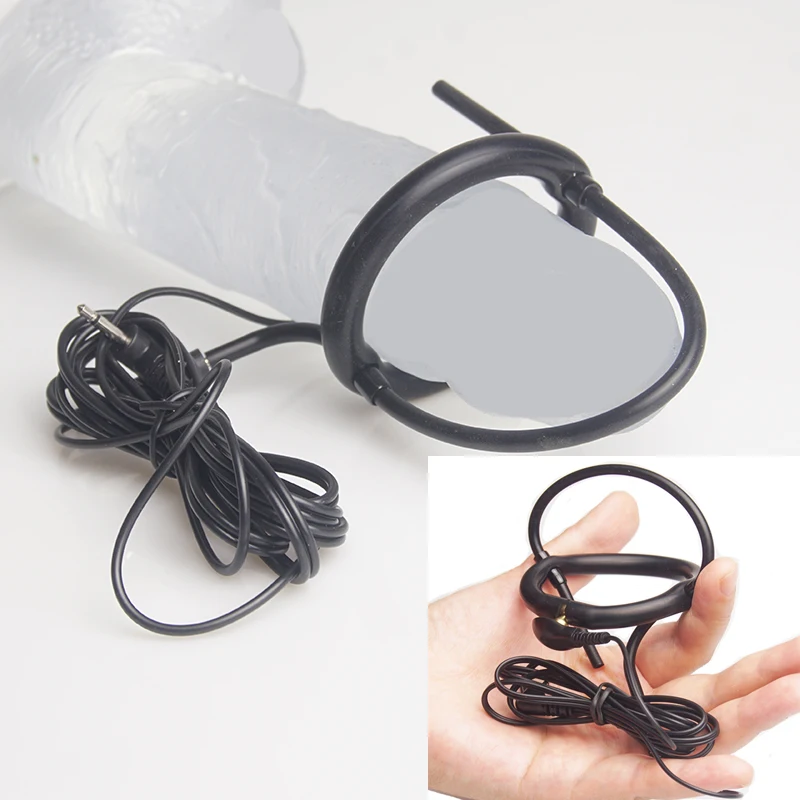 Electric Sex for Men Penis Cock Ring,E stim E-stim Estim Cockring,BDSM Electro Shock Glans Trainer,Electrosex Electrostimulation