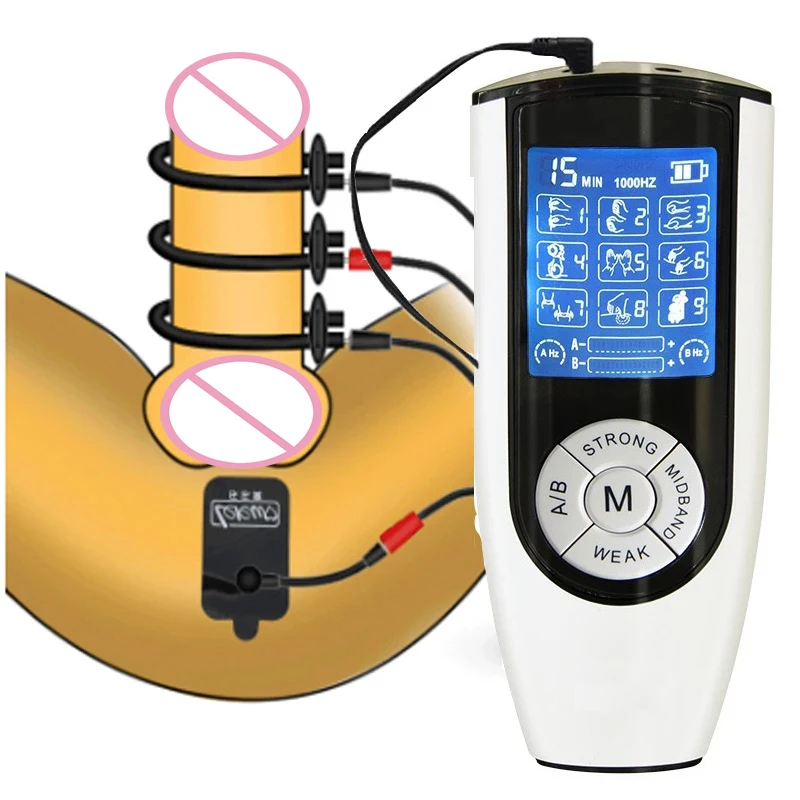 Electro Bdsm Penis Ring Electrostimulator Nipple Clamps,E-stim Chastity Cage Anal Plug,Electric Sex Glans Trainer Urethral Plug