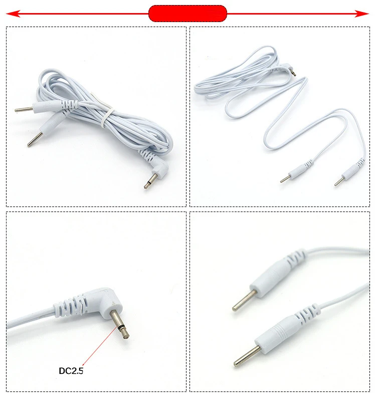 Electrode Lead Electric Shock Wires，Electrical Set Electro Cable To Connect for Penis Anal Therapy Massager E-stim Sex Toys