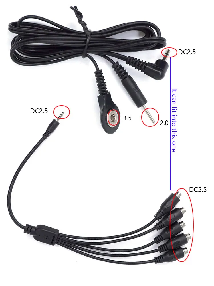 Electrode Lead Electric Shock Wires，Electrical Set Electro Cable To Connect for Penis Anal Therapy Massager E-stim Sex Toys