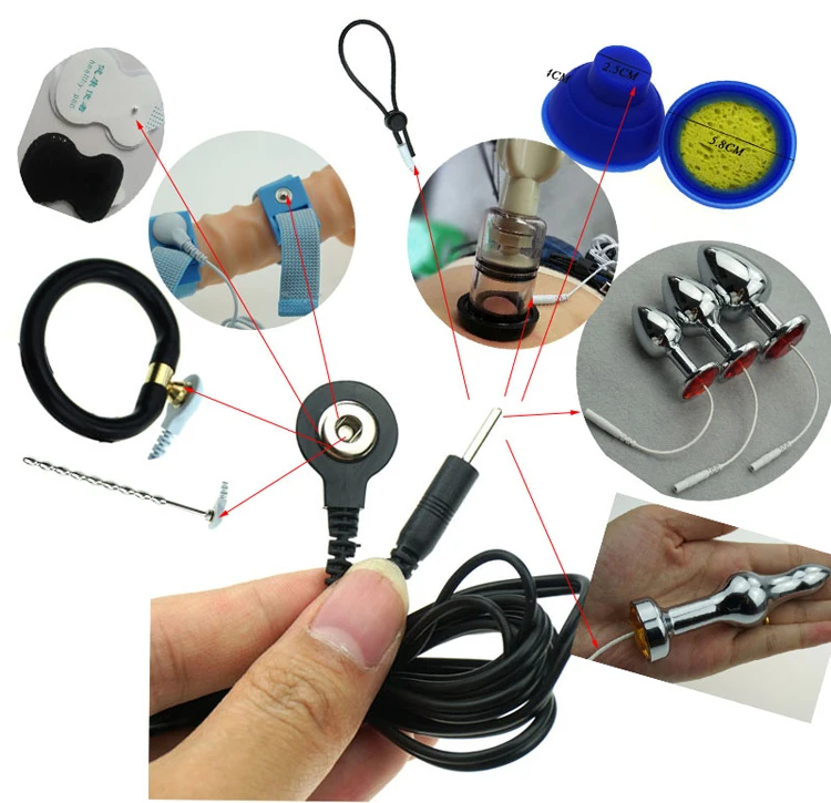 Electrode Lead Electric Shock Wires，Electrical Set Electro Cable To Connect for Penis Anal Therapy Massager E-stim Sex Toys