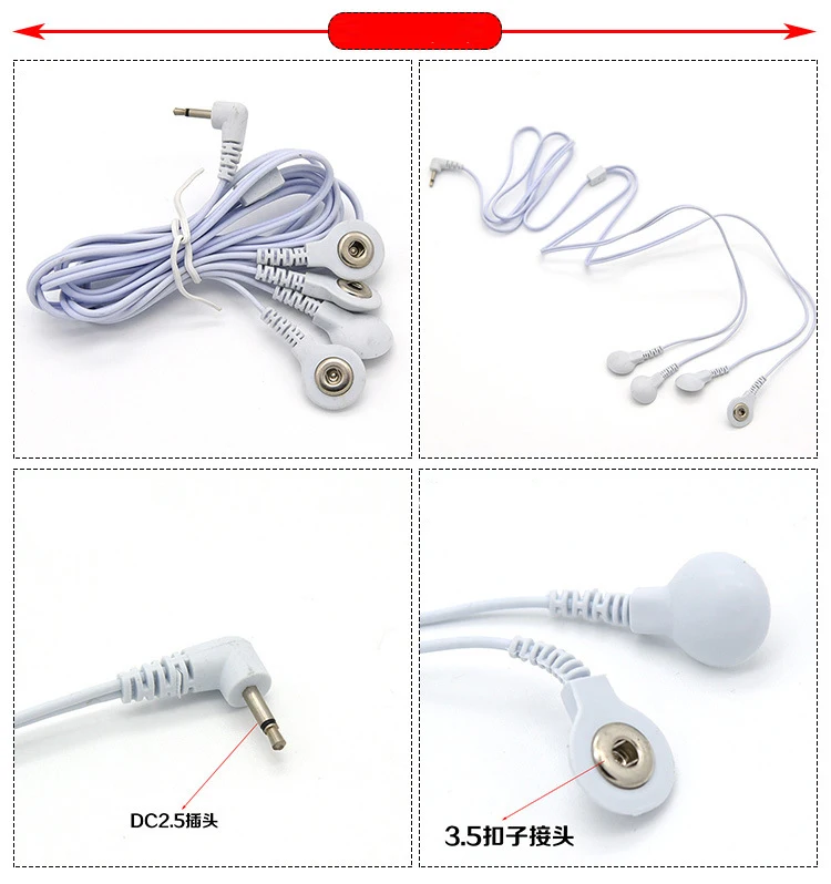 Electrode Lead Electric Shock Wires，Electrical Set Electro Cable To Connect for Penis Anal Therapy Massager E-stim Sex Toys