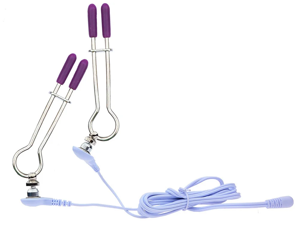 18+ Adults Electric Shock Nipple Clamps Electrical Stimulator Electro Labia Clip Clitoris Massager E-stim Slave Women Sex Toys
