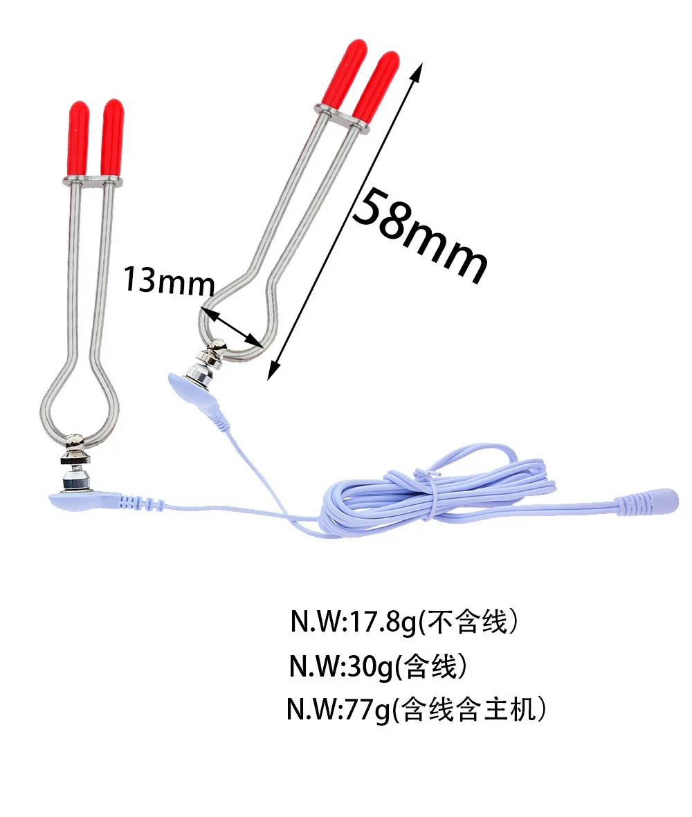 18+ Adults Electric Shock Nipple Clamps Electrical Stimulator Electro Labia Clip Clitoris Massager E-stim Slave Women Sex Toys