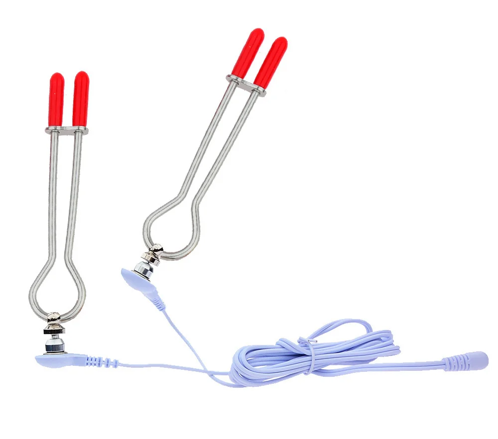 18+ Adults Electric Shock Nipple Clamps Electrical Stimulator Electro Labia Clip Clitoris Massager E-stim Slave Women Sex Toys