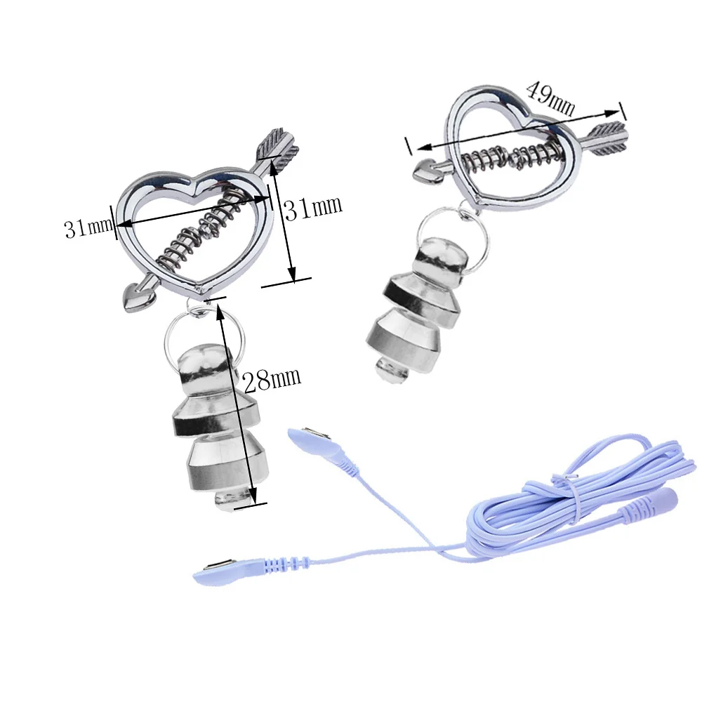 18+ Adults Electric Shock Nipple Clamps Electrical Stimulator Electro Labia Clip Clitoris Massager E-stim Slave Women Sex Toys