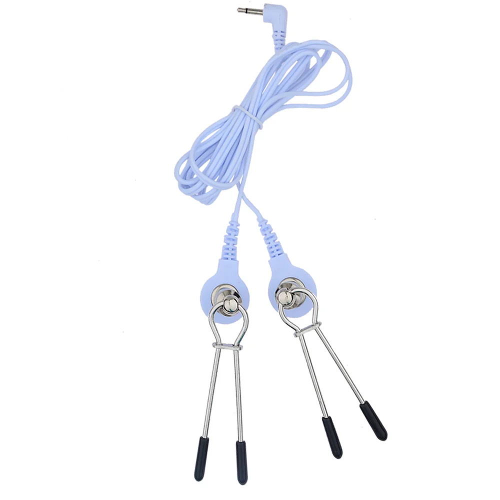 18+ Adults Electric Shock Nipple Clamps Electrical Stimulator Electro Labia Clip Clitoris Massager E-stim Slave Women Sex Toys