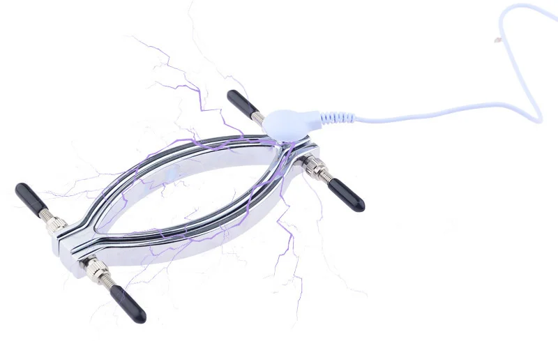 18+ Adults Electric Shock Nipple Clamps Electrical Stimulator Electro Labia Clip Clitoris Massager E-stim Slave Women Sex Toys