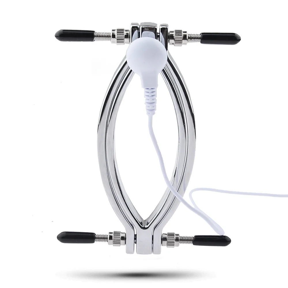 18+ Adults Electric Shock Nipple Clamps Electrical Stimulator Electro Labia Clip Clitoris Massager E-stim Slave Women Sex Toys