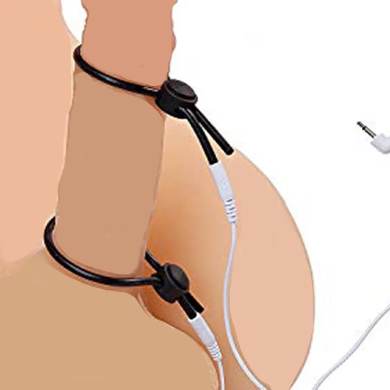 Electro Sex for Men,E stim Penis Cock Ring,Electrosex Electrostimulation Cockring,e-stim Chastity Cage,BDSM Toys,Electric Shock