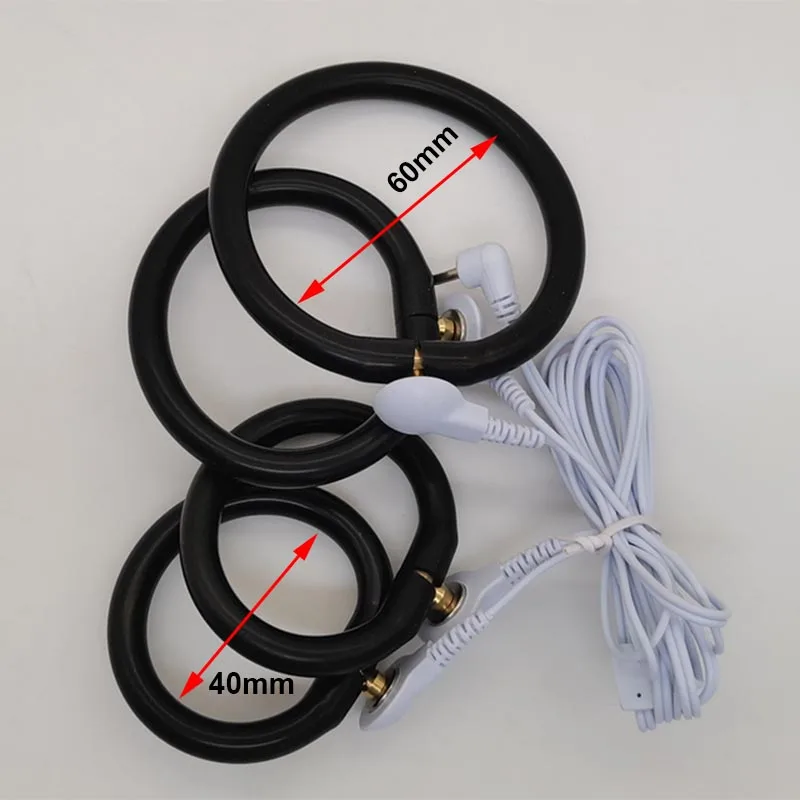Electro Sex for Men,E stim Penis Cock Ring,Electrosex Electrostimulation Cockring,e-stim Chastity Cage,BDSM Toys,Electric Shock