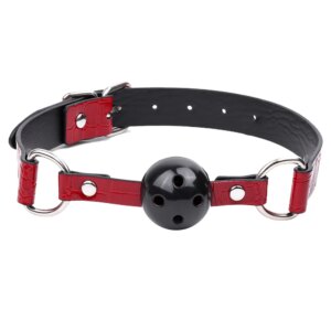Silicone Ball Gag with Breathing Holes Detachable Open Mouth Gag Breathable Muzzles Bondage Restraints Adult Toys for Women Play