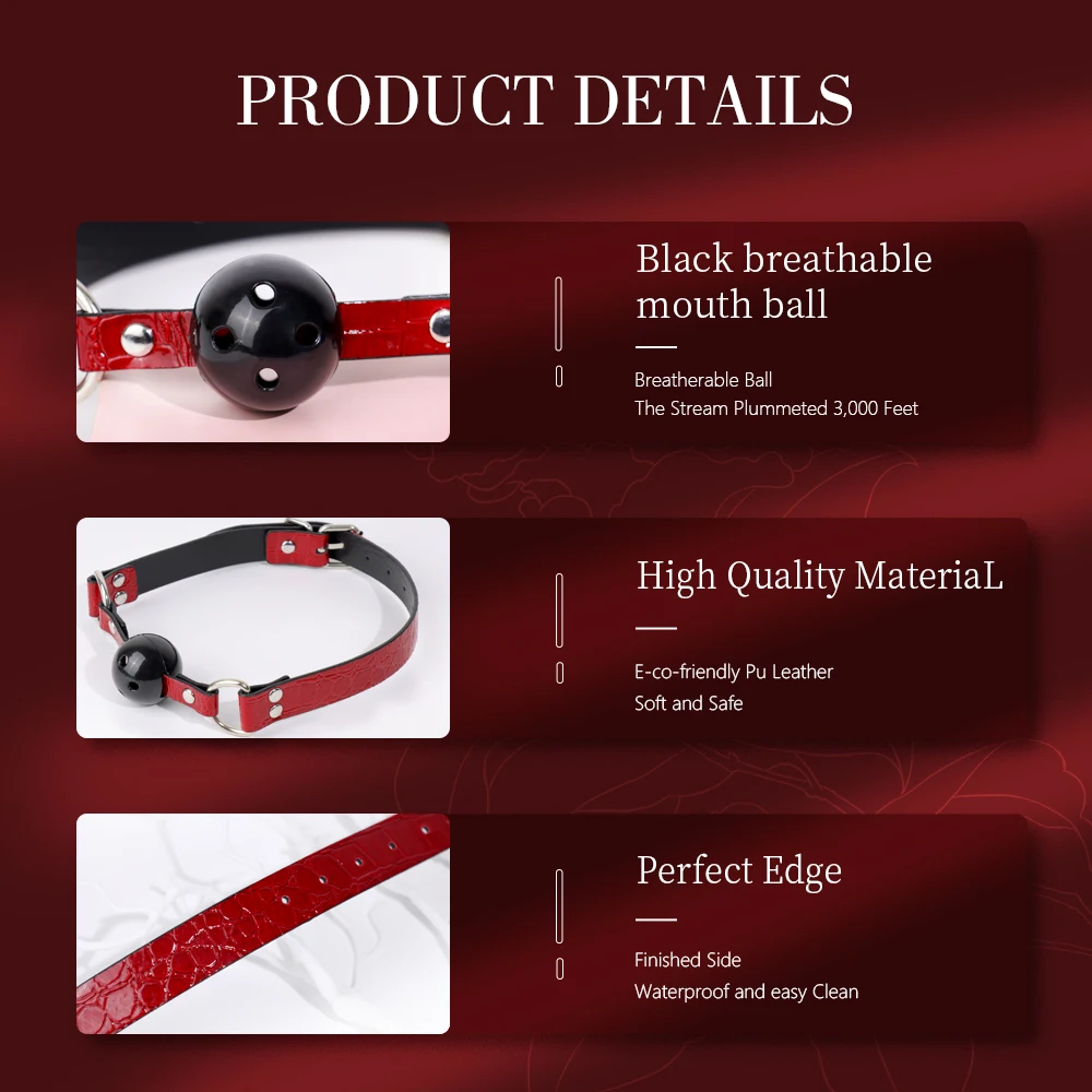 Silicone Ball Gag with Breathing Holes Detachable Open Mouth Gag Breathable Muzzles Bondage Restraints Adult Toys for Women Play Silicone Ball Gag with Breathing Holes Detachable Open Mouth Gag Breathable Muzzles Bondage Restraints Adult Toys for Women Play