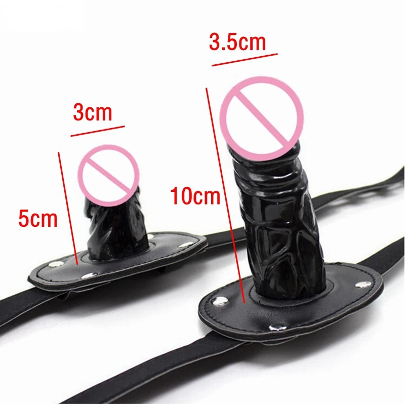 Silicone Penis Plug Dildos Open Mouth Gag with Locking Buckles Leather Harness Bondage BDSM Sex Toys for Couple Adult Sex Game Silicone Penis Plug Dildos Open Mouth Gag with Locking Buckles Leather Harness Bondage BDSM Sex Toys for Couple Adult Sex Game