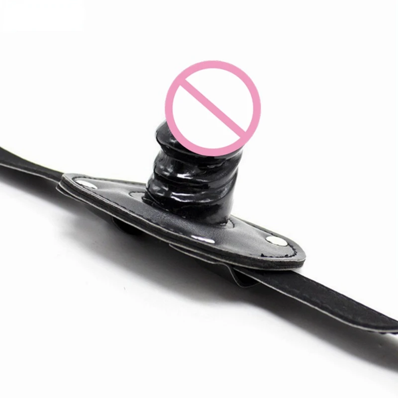 Silicone Penis Plug Dildos Open Mouth Gag with Locking Buckles Leather Harness Bondage BDSM Sex Toys for Couple Adult Sex Game Silicone Penis Plug Dildos Open Mouth Gag with Locking Buckles Leather Harness Bondage BDSM Sex Toys for Couple Adult Sex Game