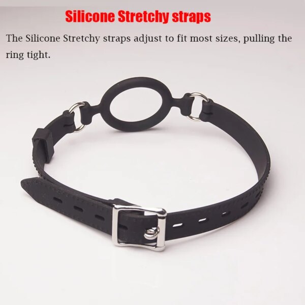 BDSM Open Mouth Gag O Ring,100% Medical Silicone Full Head Harness,SM Sex Toys For Couples,Bondage Gear