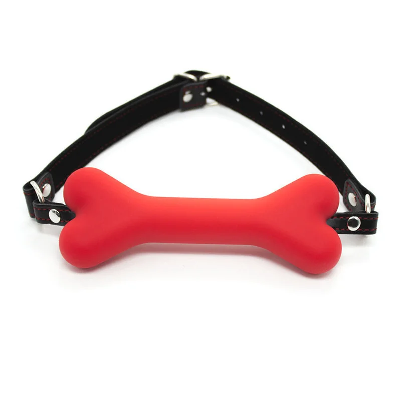 Soft Harness Mouth Silicone Dog Bone Ball Gag Open Mouth Gag Bdsm Bondage Slave Gag Sex Products Sm  Sex Toys for Women