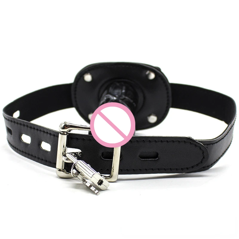 Open Mouth Gag, Penis Plug Oral Dildo Mouth Gag Fetish SM Bondage Restraints Sex Adult Game Toys for Couples