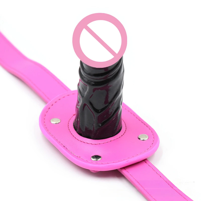 Open Mouth Gag, Penis Plug Oral Dildo Mouth Gag Fetish SM Bondage Restraints Sex Adult Game Toys for Couples