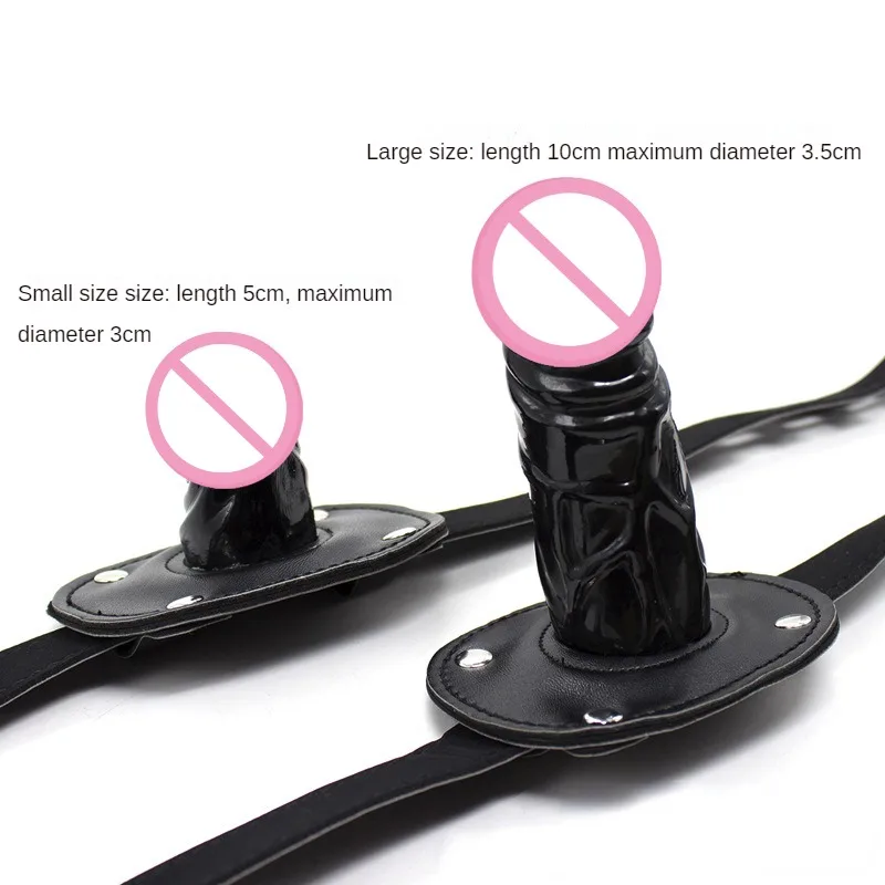 Open Mouth Gag, Penis Plug Oral Dildo Mouth Gag Fetish SM Bondage Restraints Sex Adult Game Toys for Couples