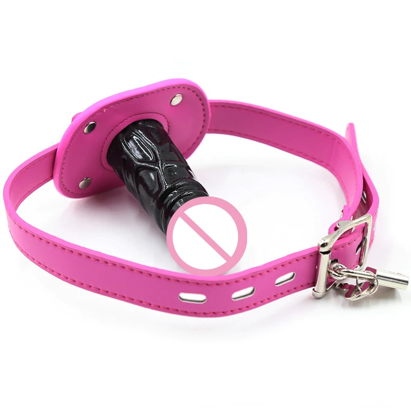 Open Mouth Gag, Penis Plug Oral Dildo Mouth Gag Fetish SM Bondage Restraints Sex Adult Game Toys for Couples
