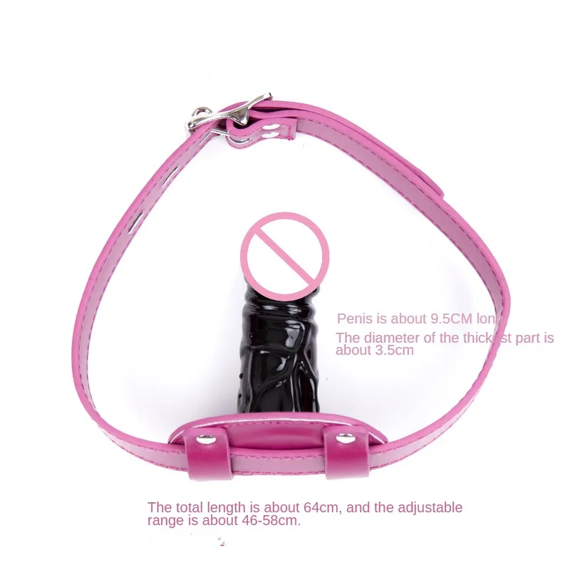Open Mouth Gag, Penis Plug Oral Dildo Mouth Gag Fetish SM Bondage Restraints Sex Adult Game Toys for Couples