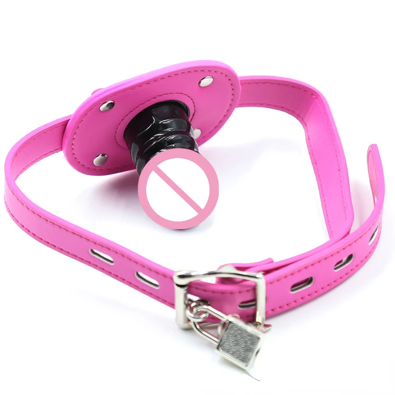 Open Mouth Gag, Penis Plug Oral Dildo Mouth Gag Fetish SM Bondage Restraints Sex Adult Game Toys for Couples
