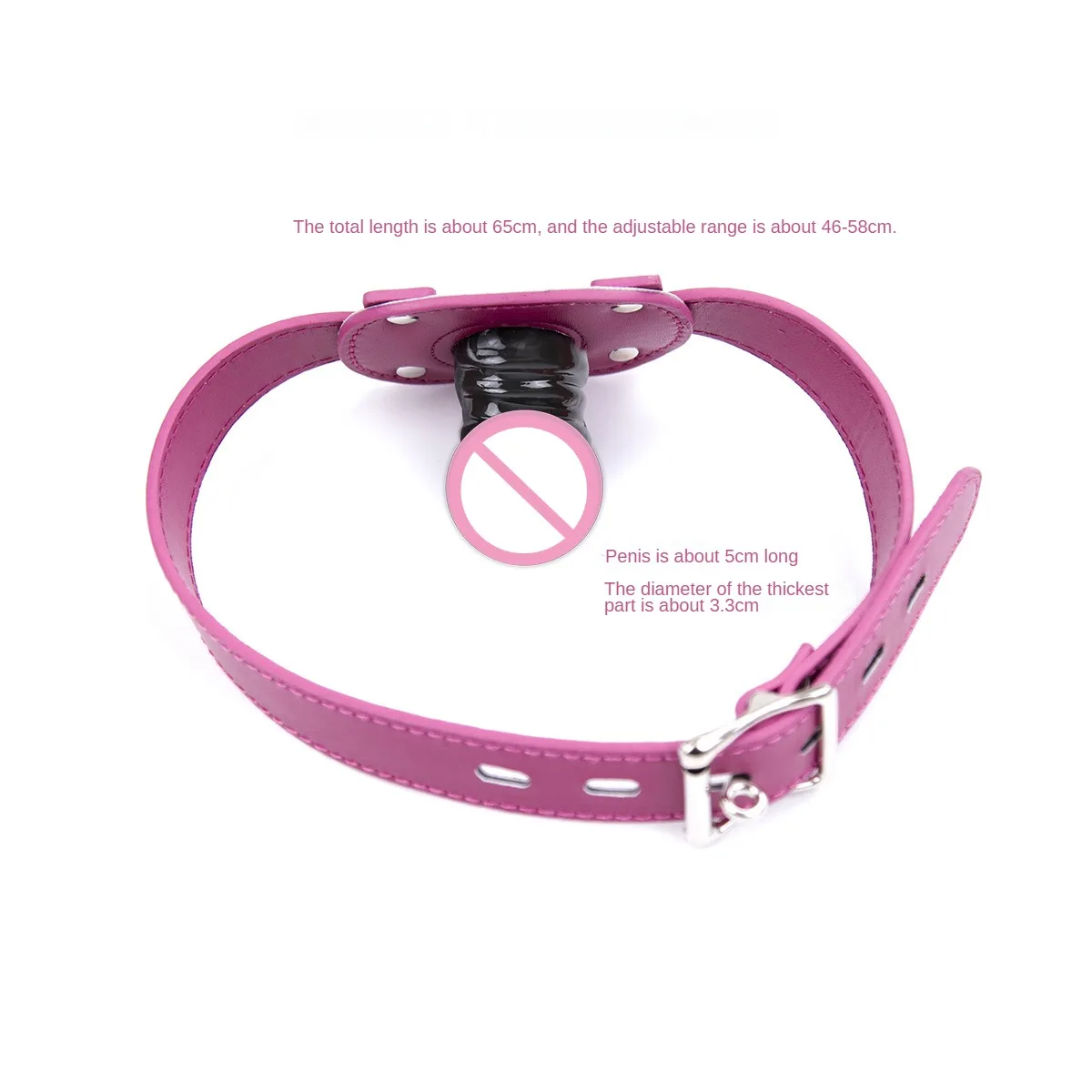 Open Mouth Gag, Penis Plug Oral Dildo Mouth Gag Fetish SM Bondage Restraints Sex Adult Game Toys for Couples