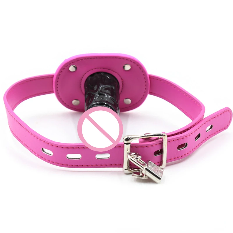 Open Mouth Gag, Penis Plug Oral Dildo Mouth Gag Fetish SM Bondage Restraints Sex Adult Game Toys for Couples