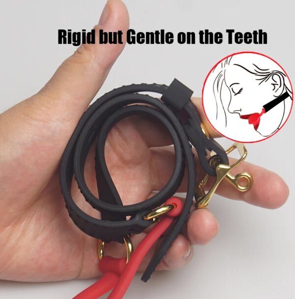 100% Silicone BDSM Open Mouth Spreader Gag Harness,SM Invisible Slave Gags Bondage,Sex Toys For Couples Adult Games,Restraints