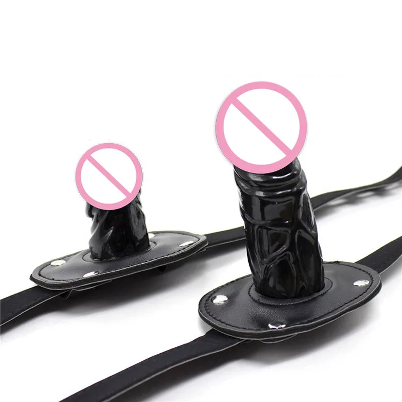 Silicone Penis Plug Dildo Open Mouth Gag Fetish BDSM Bondage Bite Adult Sex Toys Products for Women Men Couples Sexy Slave Games