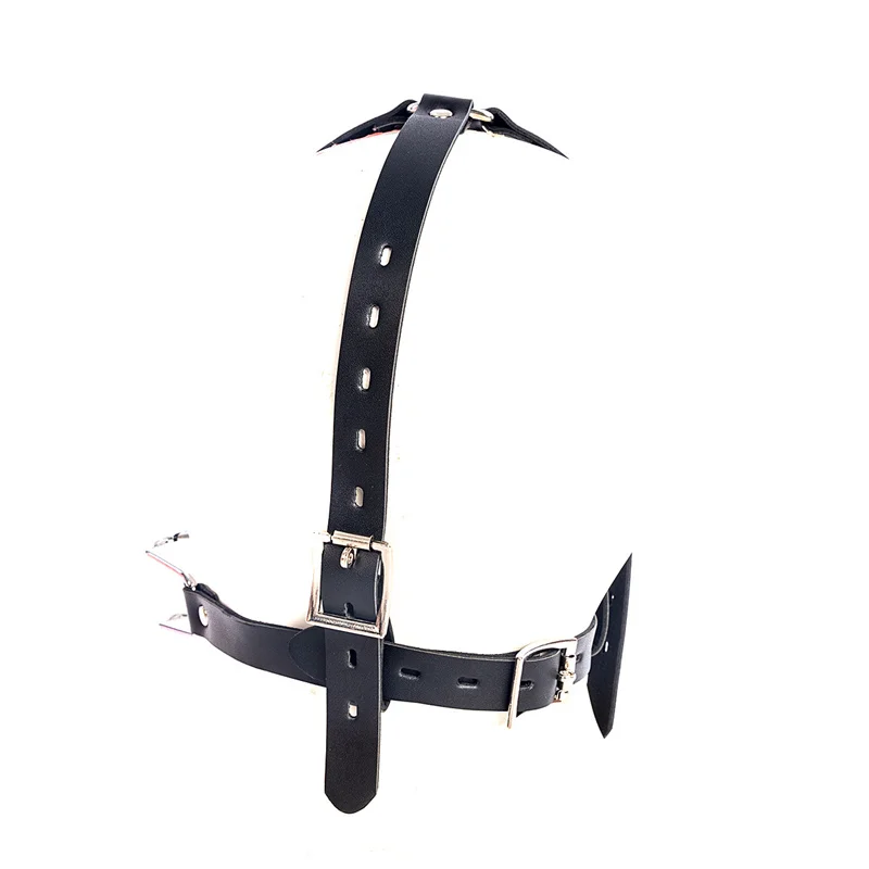 BDSM Slave Open Mouth Bite Gag Metal Nose Hook Oral Fixation Nose Clip Sex Toys PU Leather Head Harness Bondage Strap BDSM Slave Open Mouth Bite Gag Metal Nose Hook Oral Fixation Nose Clip Sex Toys PU Leather Head Harness Bondage Strap