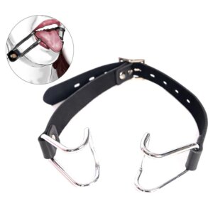 Bdsm Slave Metal Claw Hook Mouth Spreader,Oral Fixation Fetish Open Mouth Bite Gag SM Leather Bondage Oral Toys Sex Accessories