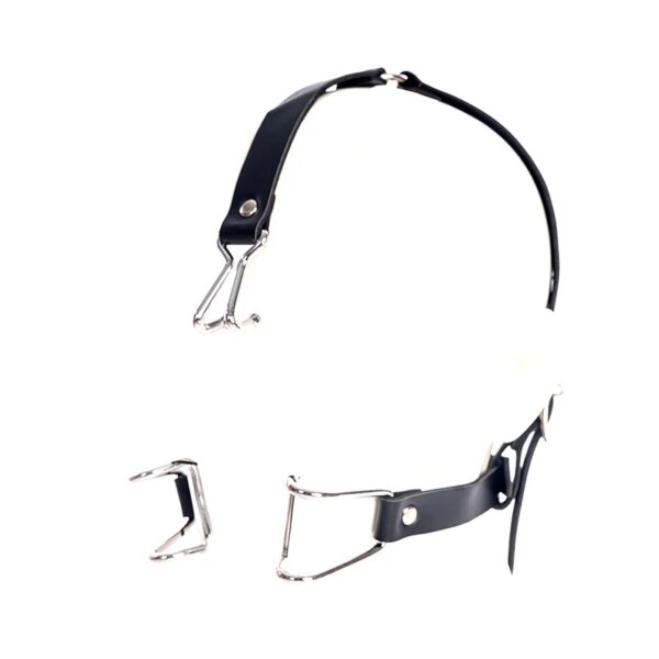 Bdsm Slave Metal Claw Hook Mouth Spreader,Oral Fixation Fetish Open Mouth Bite Gag SM Leather Bondage Oral Toys Sex Accessories