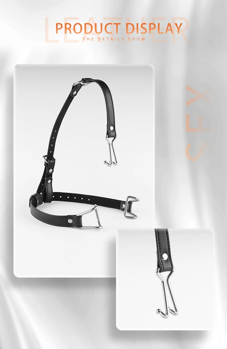 SM mouth plug female slave mouth plug stainless steel clip plug couple sex toys open mouth gag harness plug training sex product SM mouth plug female slave mouth plug stainless steel clip plug couple sex toys open mouth gag harness plug training sex product