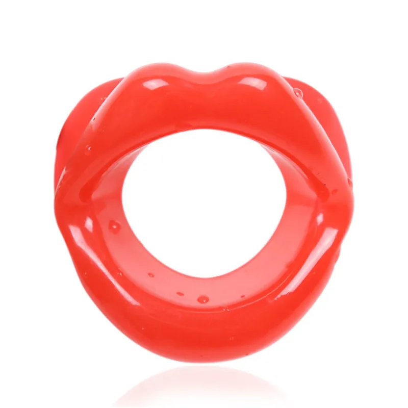 BDSM Oral Sex Toys Open Mouth Lip Shape Gag Fetish Slave Bondage Accessories Silicone Mouth Gag Ball Adult Sex Toys Gay Fetish