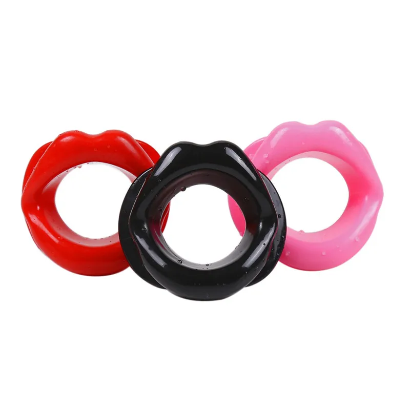 BDSM Oral Sex Toys Open Mouth Lip Shape Gag Fetish Slave Bondage Accessories Silicone Mouth Gag Ball Adult Sex Toys Gay Fetish
