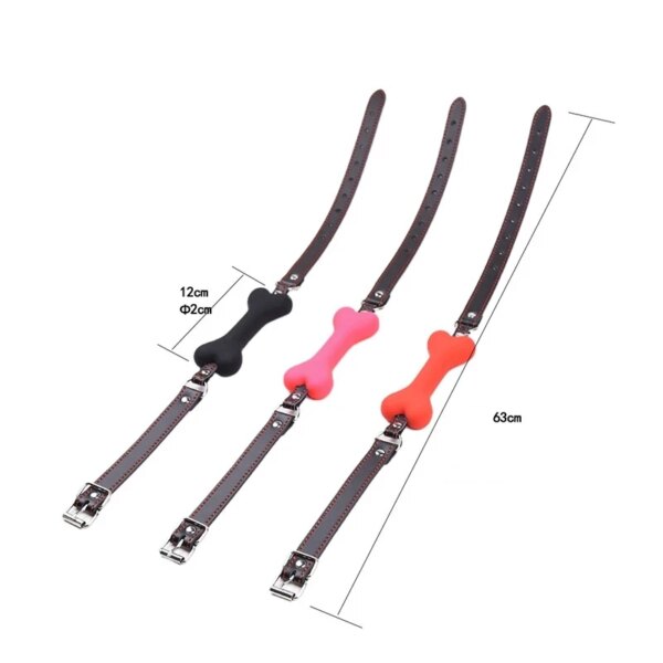 Harness Mouth Adult Toys Silicone Dog Bone Ball Gag Open Mouth Gag Ball Bdsm Bondage Sex Products Sm Sex Toys for Women