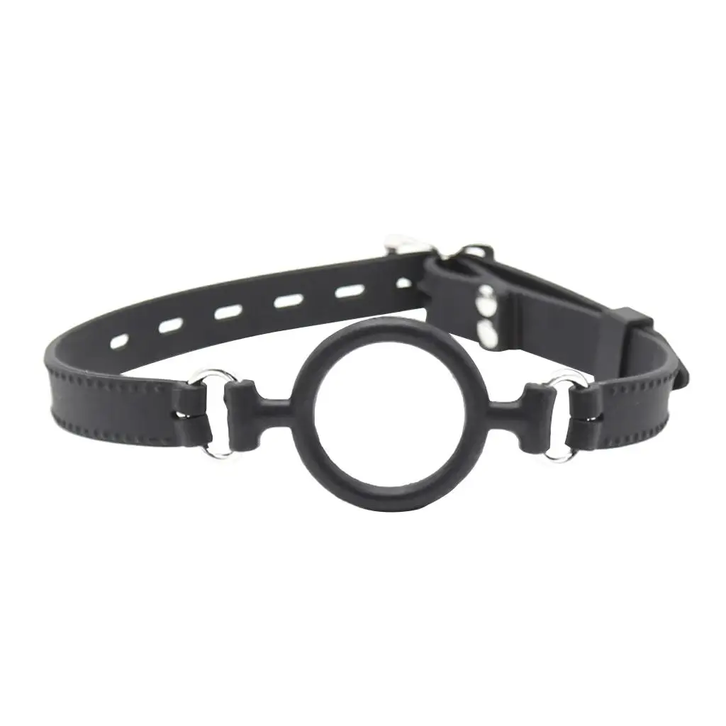 Adults Rubber Open Mouth Gag Oral O Ring Gag Body Harness Toy Costume