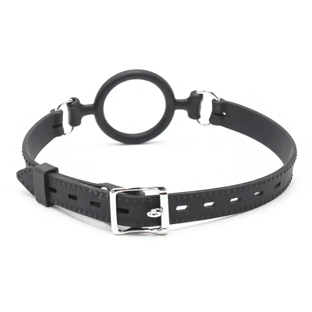 Adults Rubber Open Mouth Gag Oral O Ring Gag Body Harness Toy Costume
