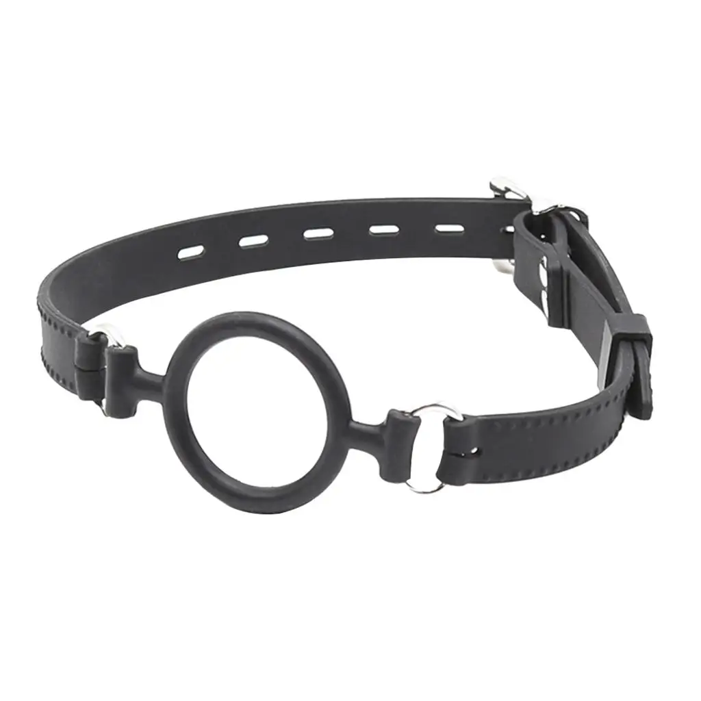 Adults Rubber Open Mouth Gag Oral O Ring Gag Body Harness Toy Costume